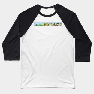 design inspired by an urban town, on the outskirts of the city Baseball T-Shirt
